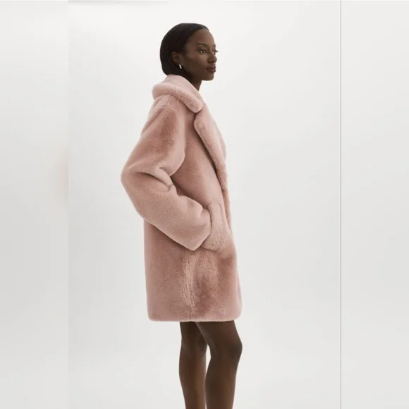 La marque pink faux fur coat - Picture 7 of 9